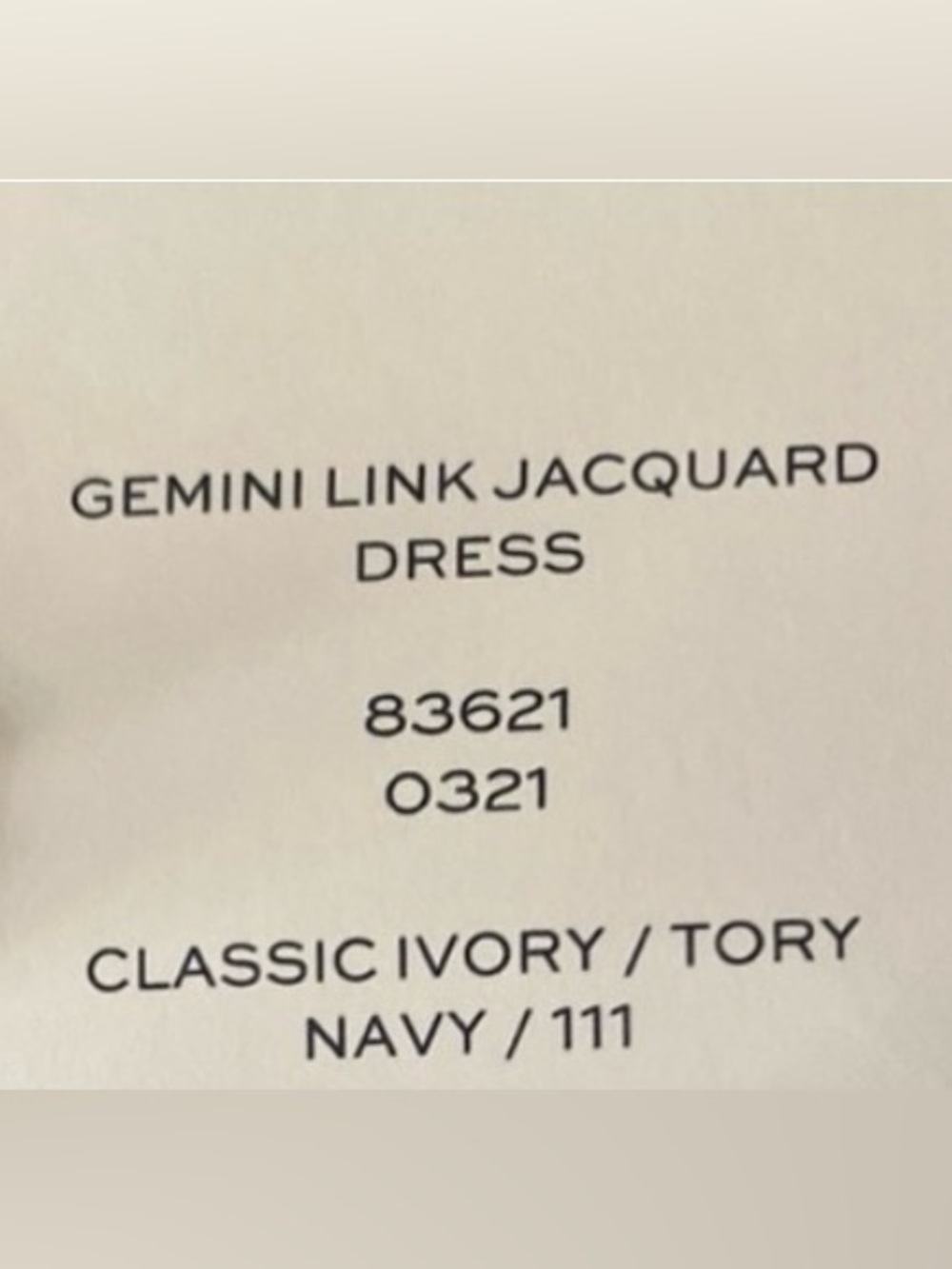 Tory Burch Tory Navy & Classic Ivory White Gemini Link Jacquard Pleated Dress - Picture 8 of 8